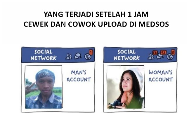 7 Meme beda postingan cowok & cewek di medsos bikin senyum tipis  