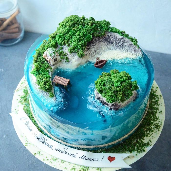 Kue tiga dimensi berbentuk pulau boredpanda Kue tiga dimensi berbentuk pulau boredpanda