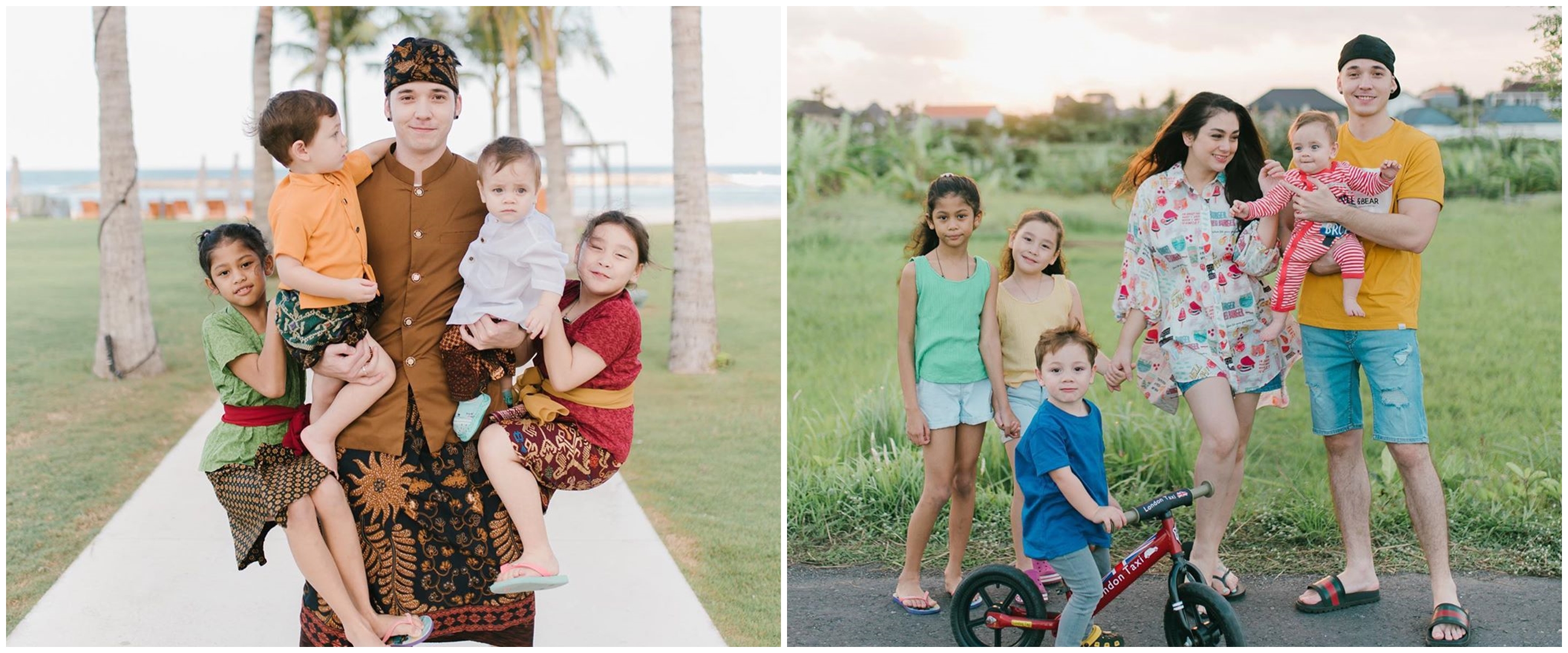 10 Potret Stefan William momong ke-4 anaknya, bukti ayah idaman