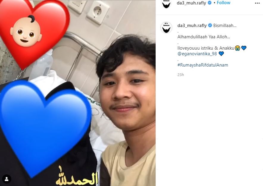 Momen Ega Noviantika & Rafly D'Academy dikaruniai anak pertama