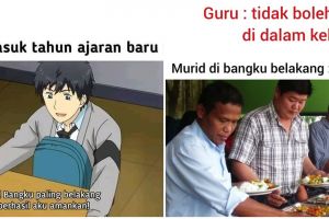 10 Meme lucu murid yang suka duduk di belakang, kocaknya ngangenin