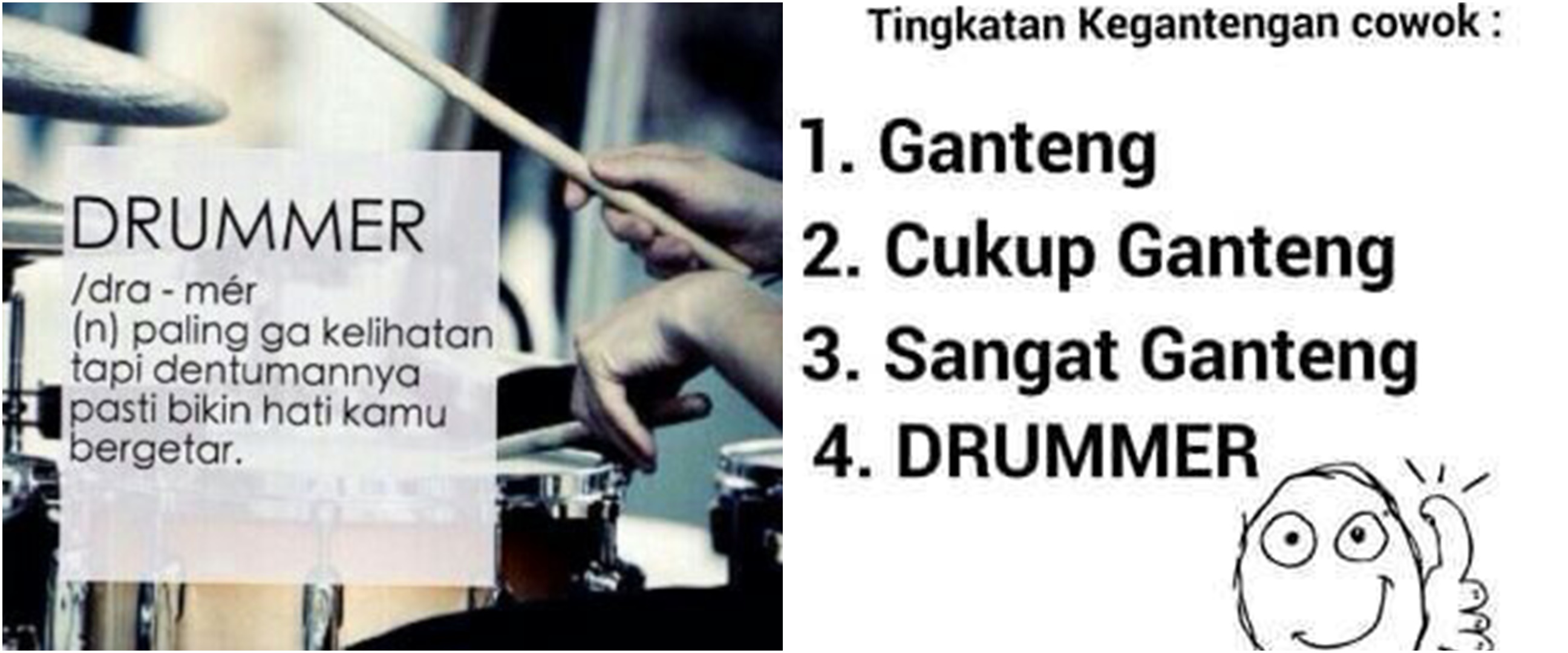 9 Meme lucu gombalan ala drummer, bisa bikin cewek meleleh