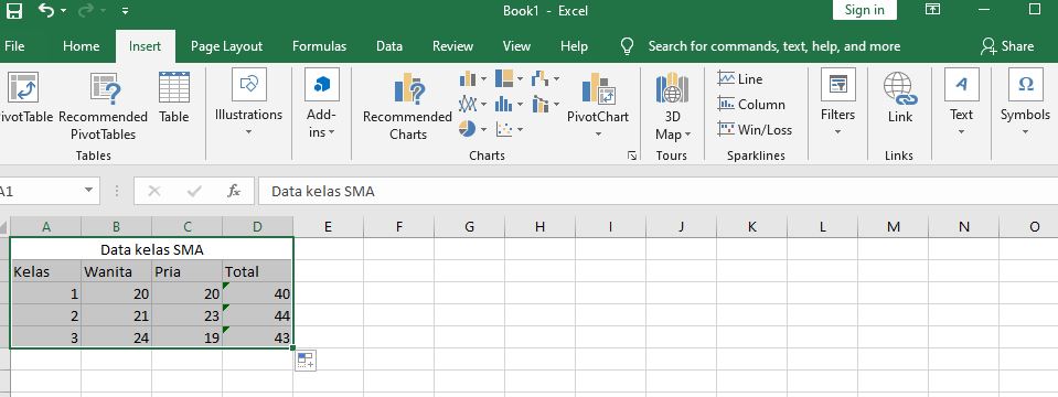 Cara membuat grafik di Microsoft Excel dan Microsoft Word, antiribet