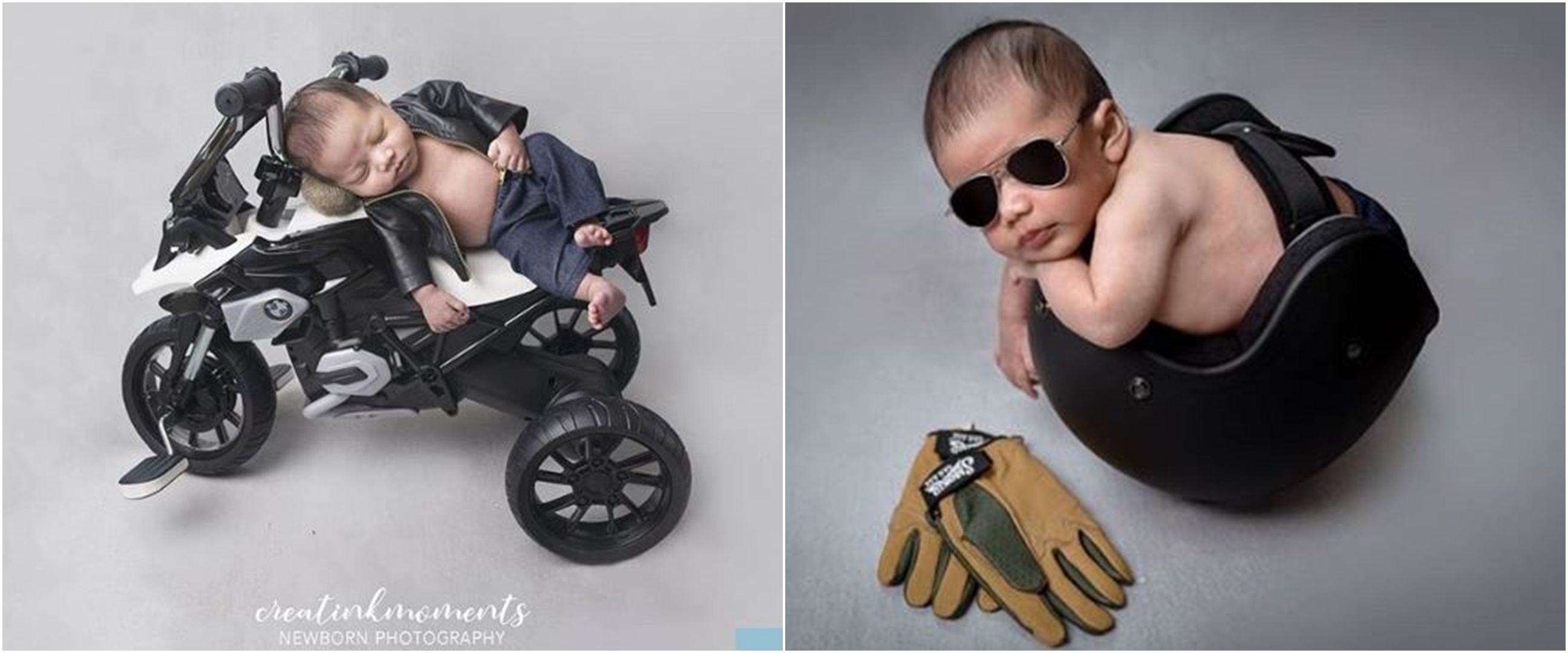 7 Potret newborn anak Nabila Putri bertema otomotif, gayanya gemesin