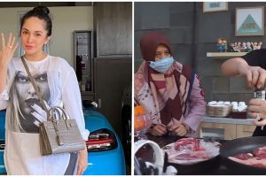 8 Momen arisan Ussy Sulistiawaty, masak sendiri meski hamil besar