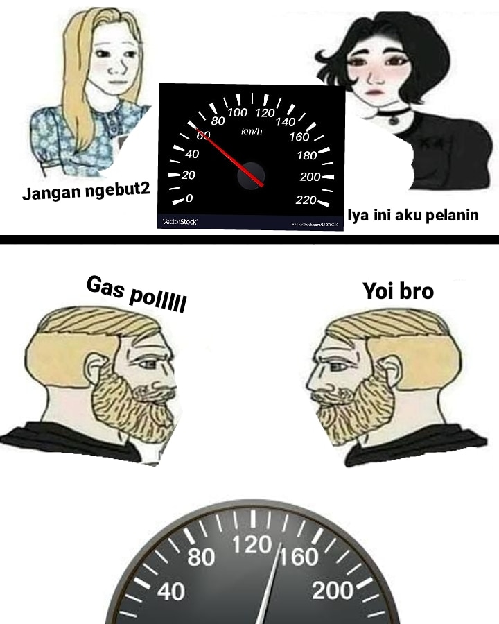 10 Meme beda gaya cewek & cowok saat naik motor, kocak