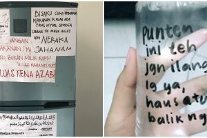 8 Peringatan lucu di kulkas anak kos ini bikin maling auto tobat