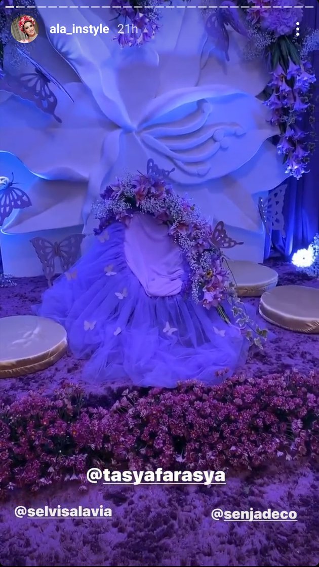 10 Potret akikah anak Tasya Farasya, nuansa ungu nan elegan