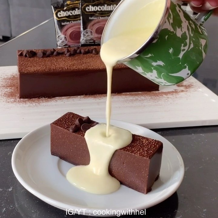 Teks prosedur cara membuat puding coklat