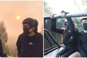 13 Potret liburan Atta &  Aurel, off road bareng di Kaliurang