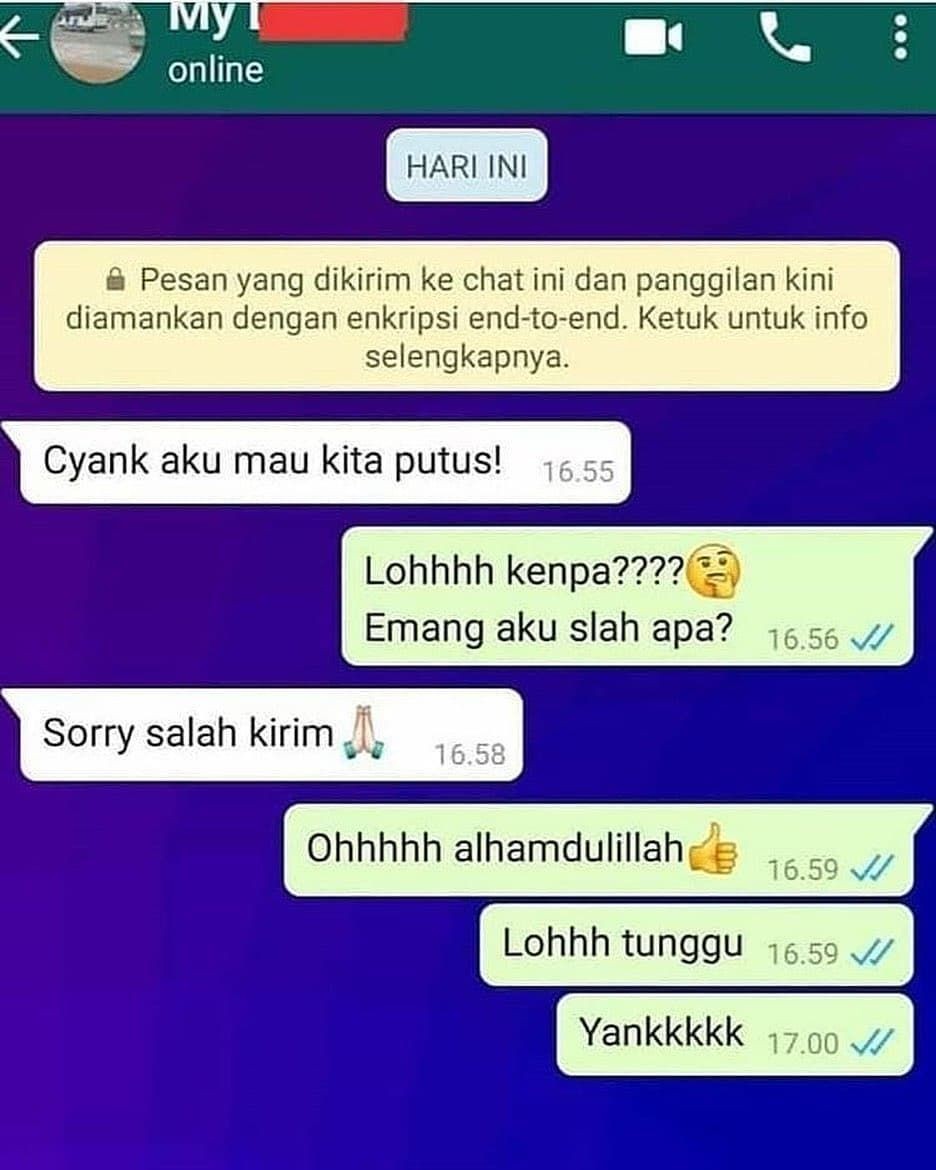 9 Chat putus cinta tapi nggak sedih ini bikin tepuk jidat