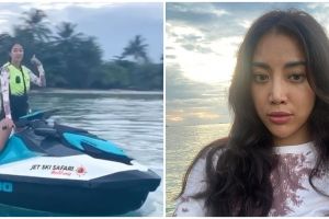 6 Momen Widi Vierratale main jetski nikmati indahnya laut Belitung