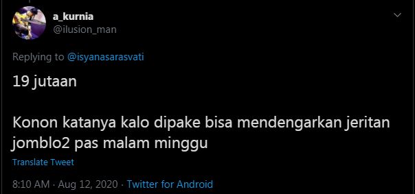 10 Cuitan lucu earphone Rp 19 juta Isyana Sarasvati ini bikin nyengir