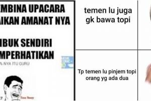 10 Meme lucu momen upacara sekolah ini bikin senyum nostalgia