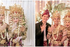 10 Potret haru pernikahan kakak Dinda Hauw yang bertepatan HUT RI