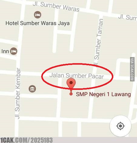 10 Nama jalan di Google Maps ini lucunya bikin jomblo baper