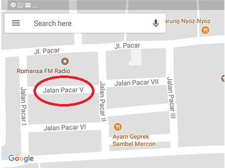 10 Nama jalan di Google Maps ini lucunya bikin jomblo baper