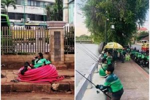 9 Kelakuan driver ojek online saat sepi orderan, bikin tepuk jidat