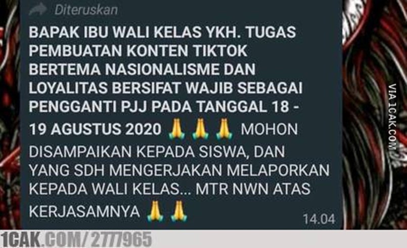 10 Chat WA lucu guru di grup belajar online ini bikin tepuk jidat