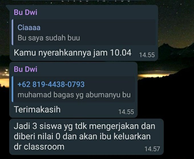 10 Chat WA lucu guru di grup belajar online ini bikin tepuk jidat