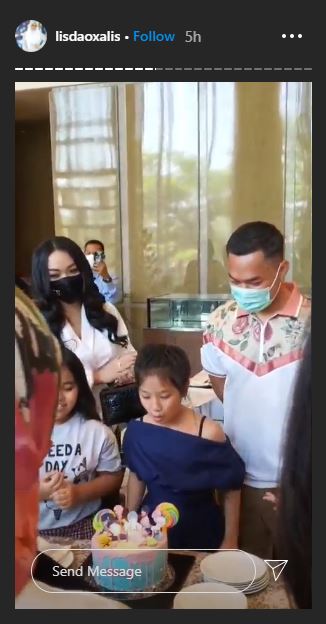 10 Momen hangat Zaskia Gotik & Imel Putri rayakan ultah anak