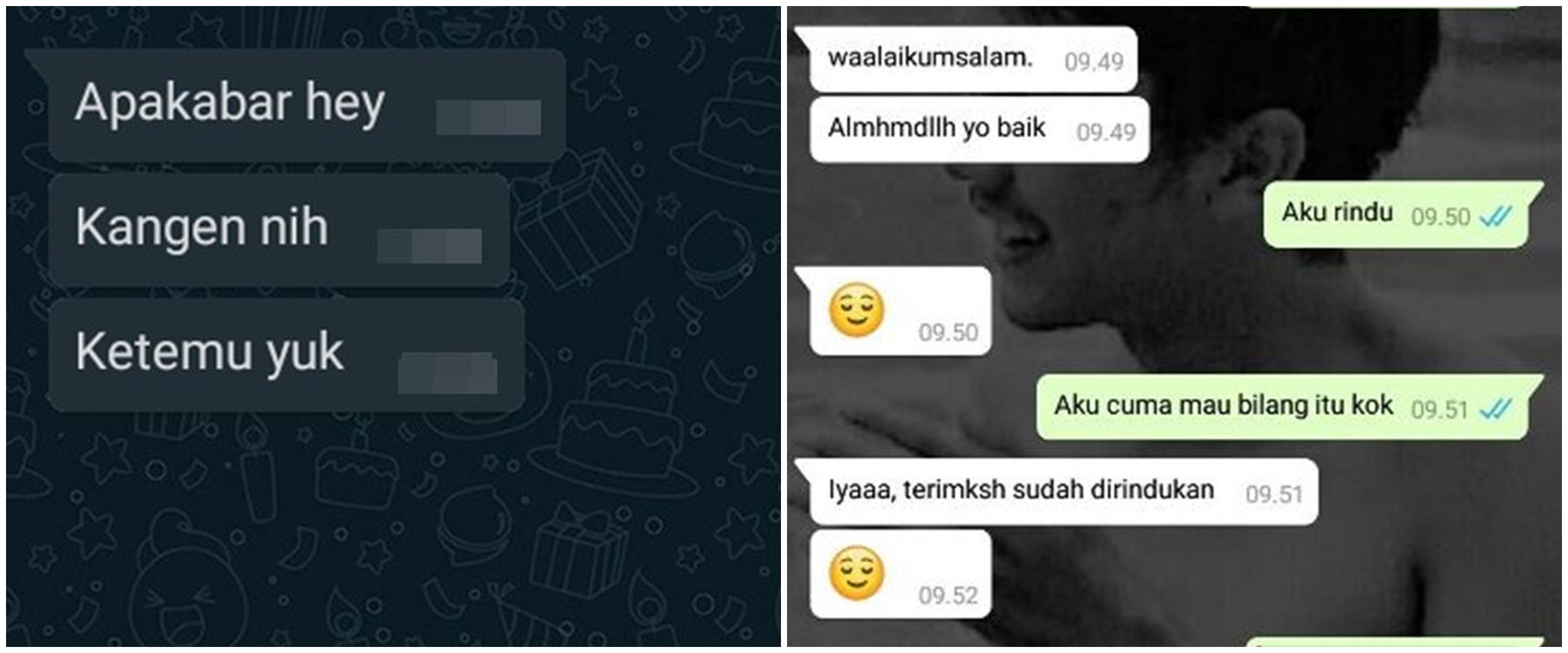 10 Chat bilang kangen ke mantan ini lucunya bikin gagal move on