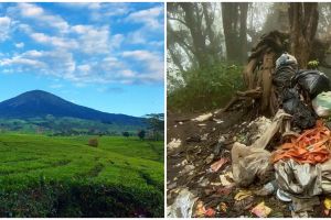 6 Potret miris Gunung Dempo di Sumatera Selatan dipenuhi sampah