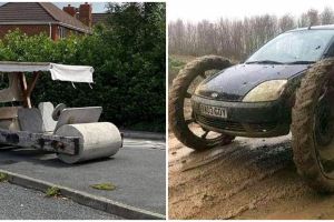 10 Potret lucu mobil nggak biasa ini bikin lihat dua kali