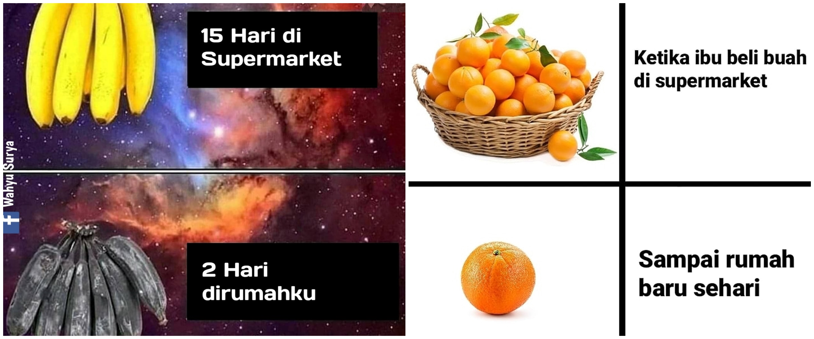 8 Meme lucu beda buah di supermarket dan di rumah, bikin angguk setuju