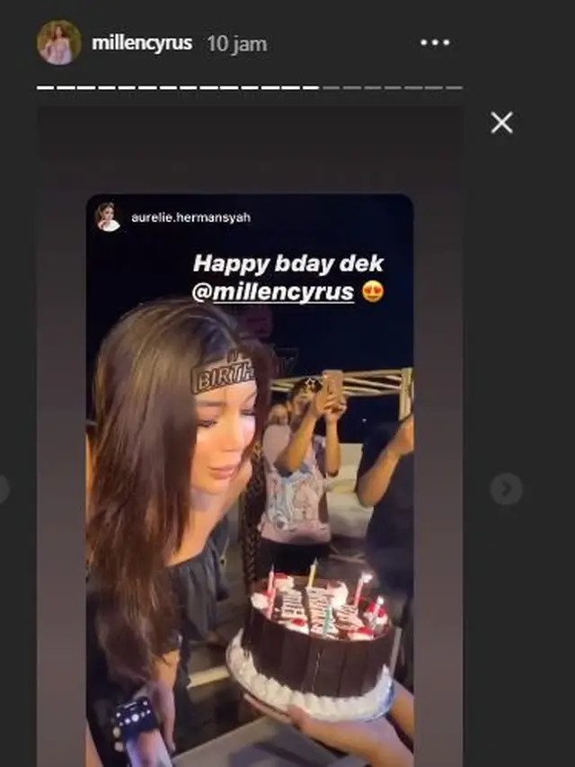8 Momen ulang tahun Millen Cyrus ke-21, dapat kejutan dari Ashanty