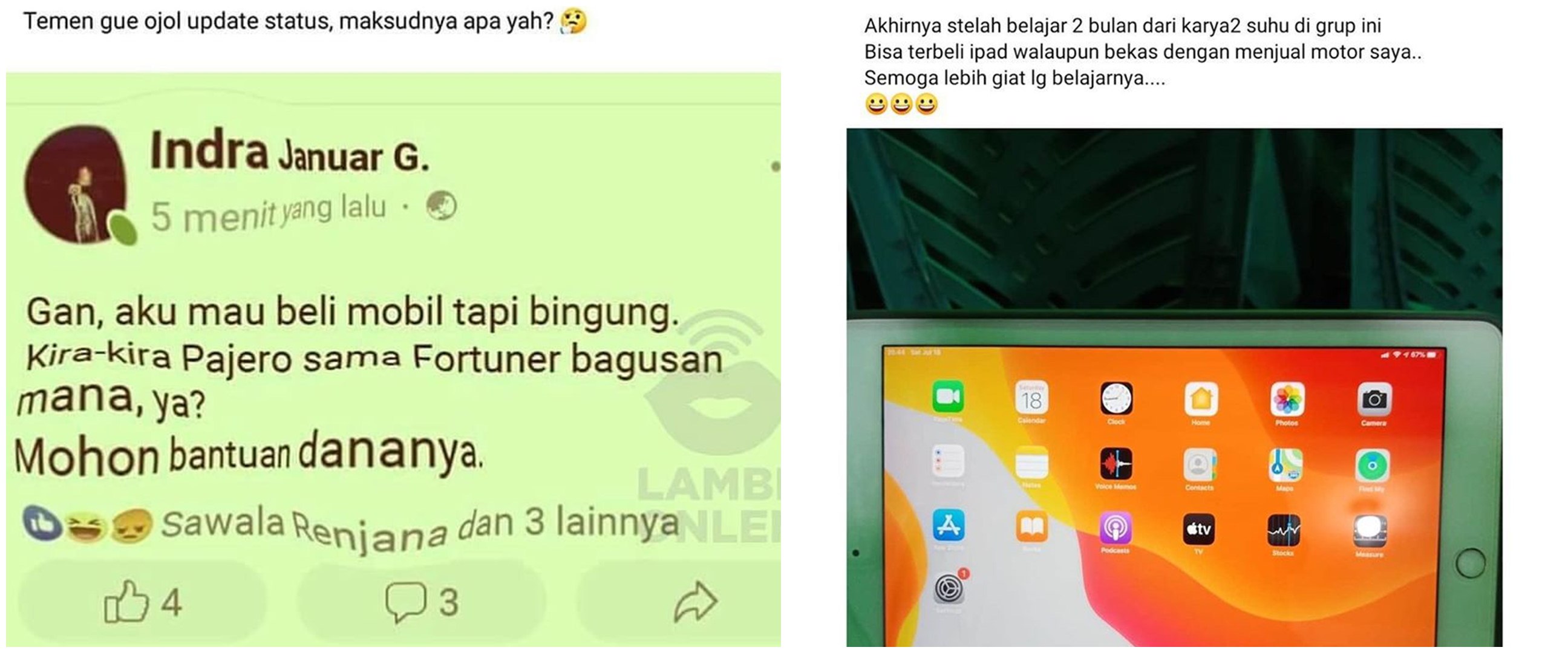 10 Status lucu orang mau pamer ini endingnya bikin kesal