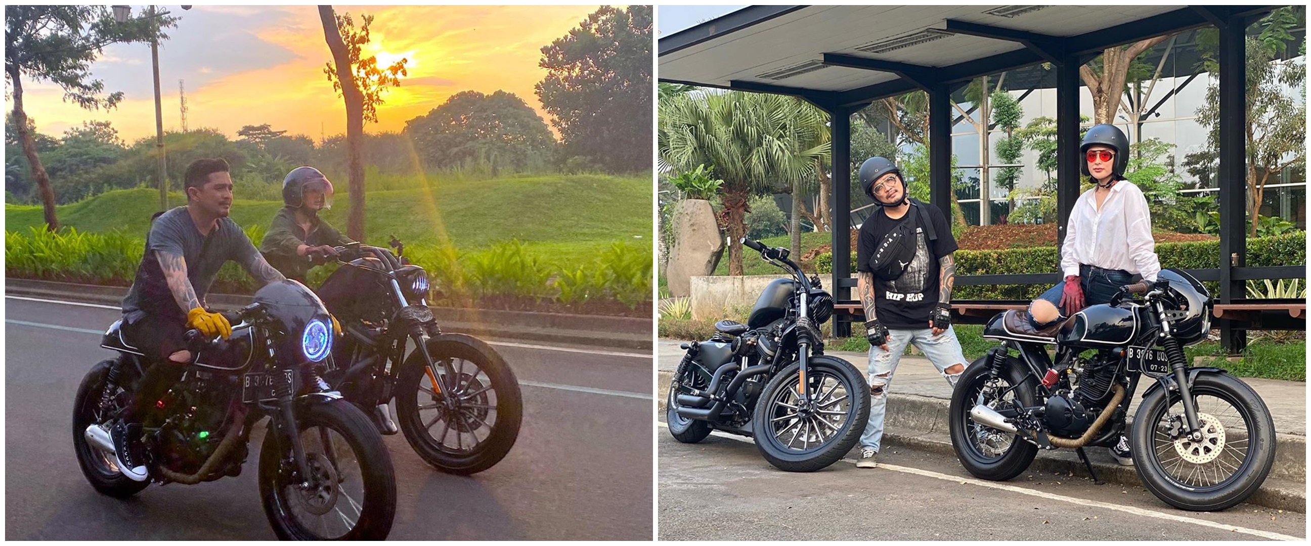 Punya hobi sama, ini 6 momen Selvi Kitty dan suami naik moge