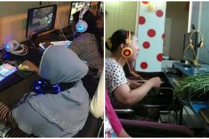 12 Potret lucu emak-emak main game PC, gayanya mirip pro player