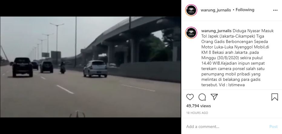 Viral video pengendara motor terobos jalan tol, ini faktanya