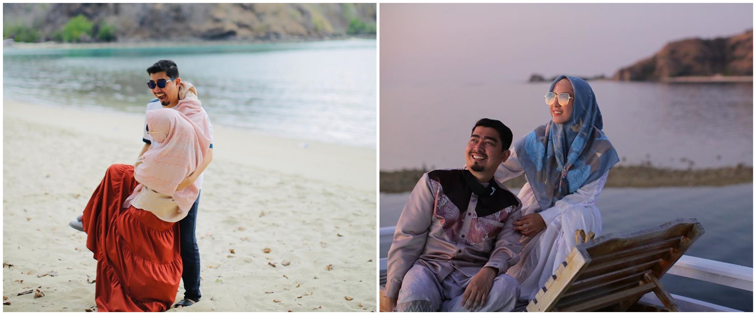 10 Momen liburan Ustaz Solmed & istri, bak pengantin baru