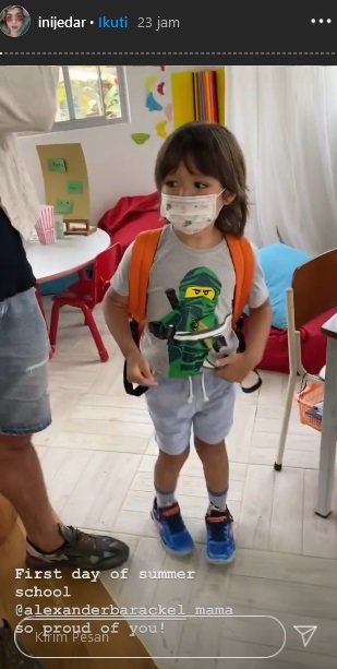 Richard Kyle antar El Barack sekolah, Jessica Iskandar akui sedih