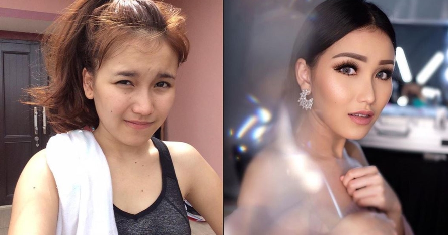 Beda penampilan 14 penyanyi dangdut pakai dan tanpa makeup