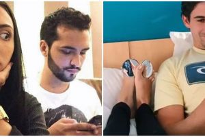 7 Aksi intip pasangan main HP ini kreatif dan bikin ngakak