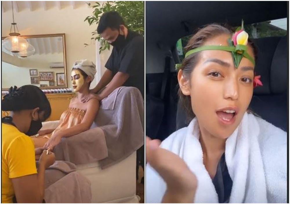 Momen Jessica Iskandar lakukan ritual Melukat usai pindah ke Bali