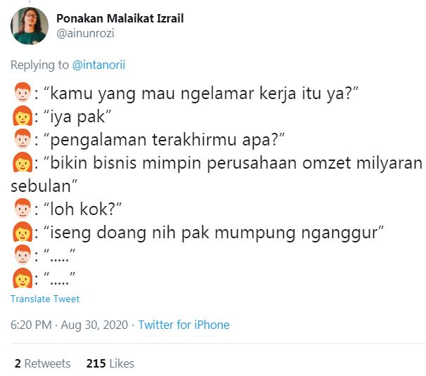 10 Cuitan lucu wawancara kerja ini absurdnya bikin tepuk jidat