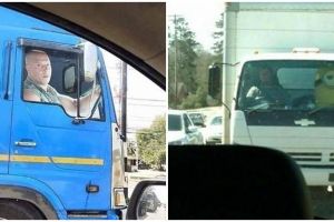 10 Penampakan nyeleneh di kaca truk ini bikin lihat dua kali