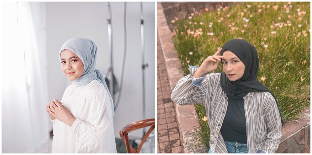 10 Beda gaya fashion hijab Putri Isnari eks Ridho DA & Shania Indriani