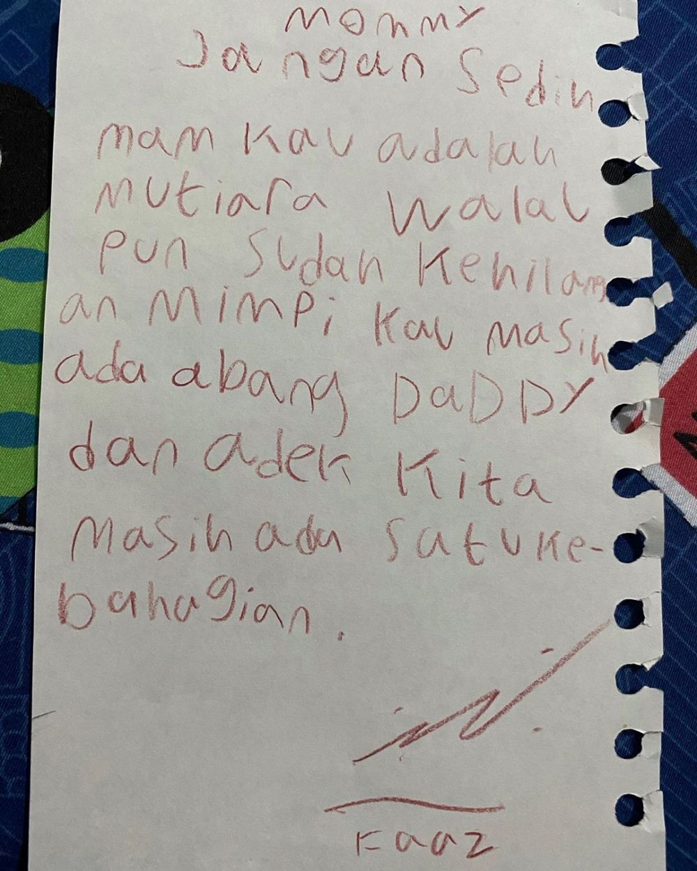 Fairuz A Rafiq keguguran, dukungan putranya lewat surat bikin haru