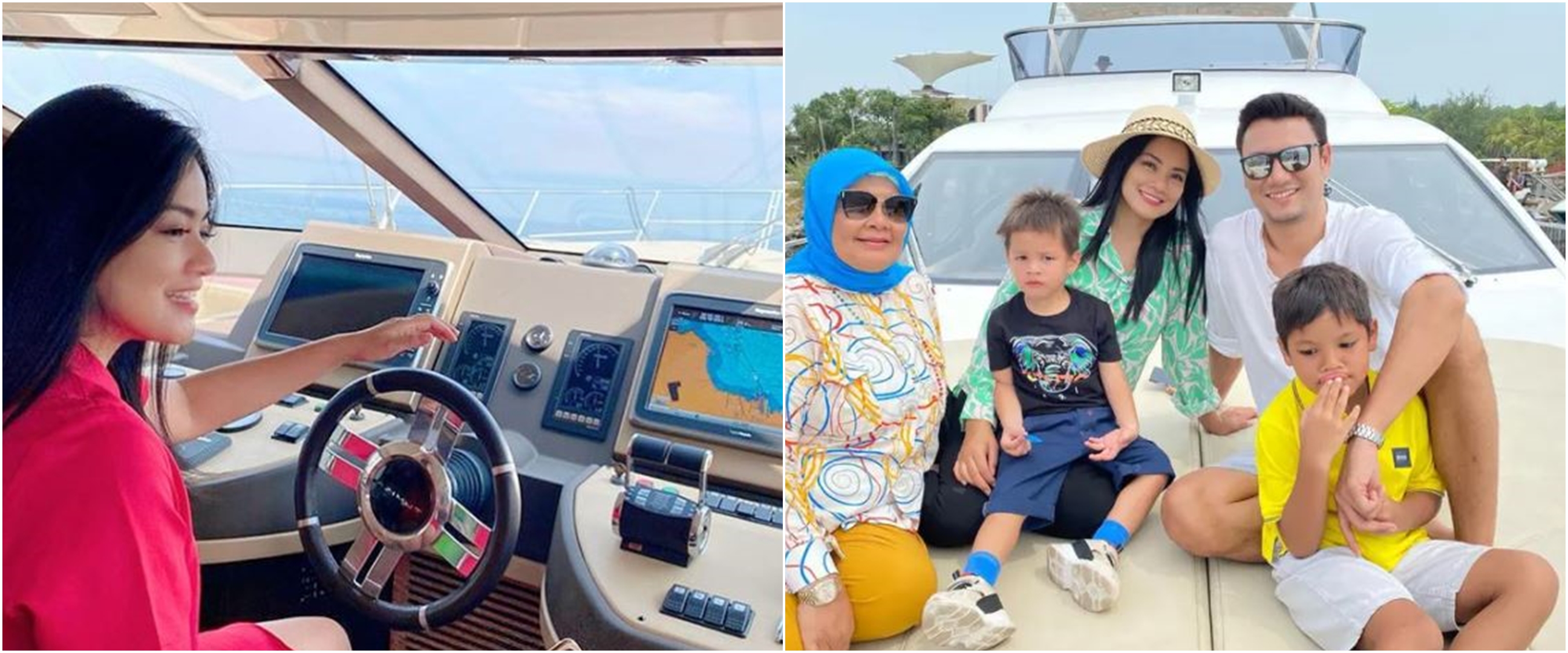 9 Potret liburan Titi Kamal dan keluarga di atas kapal, bikin baper