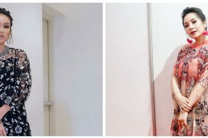 10 Adu gaya Nagita Slavina dan Ayu Ting Ting saat kenakan dress