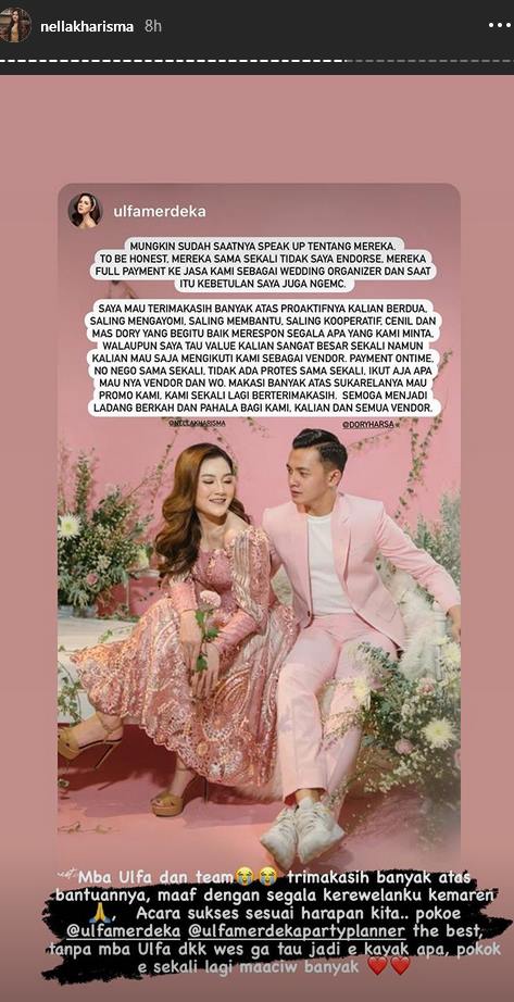Wedding organizer bongkar pernikahan Nella Kharisma & Dory Harsa 