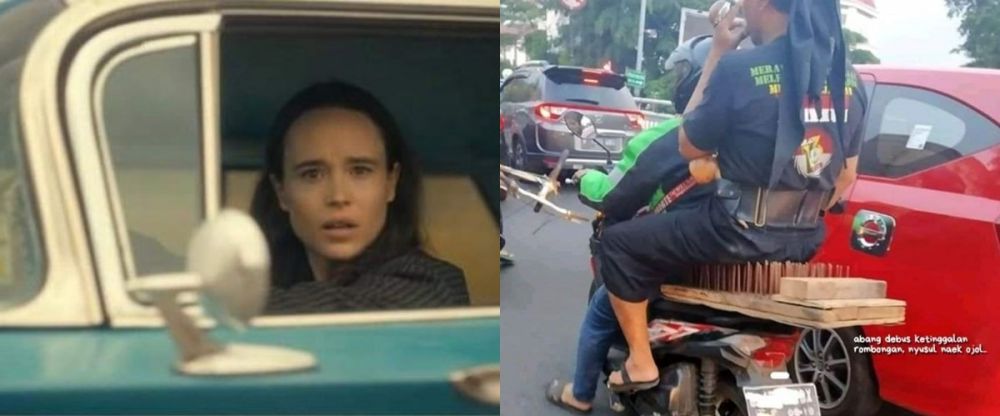 10 Editan lucu Vanya 'The Umbrella Academy' kaget lihat keunikan warga