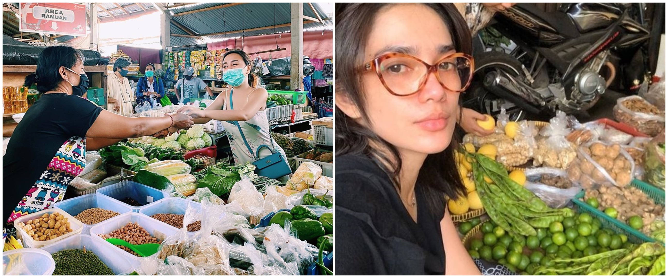 Gaya 15 seleb cantik belanja di pasar, simpel namun tetap menawan