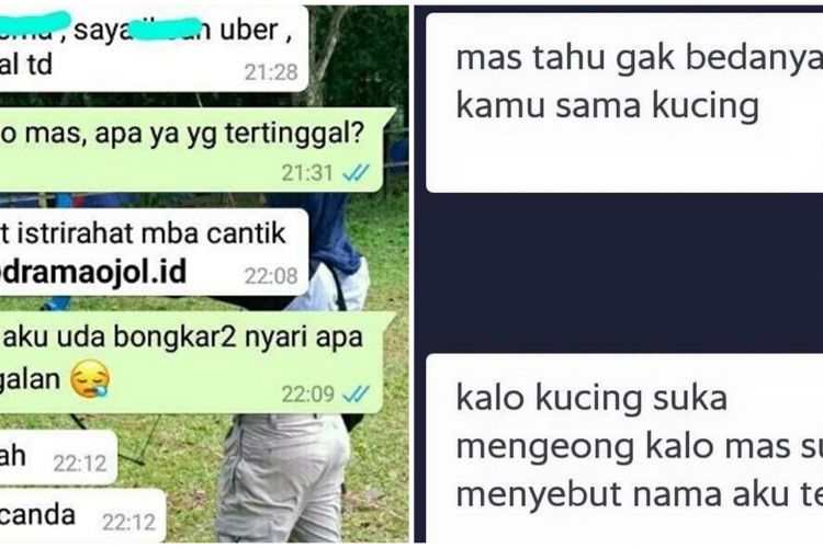 10 Chat Gombalan Penumpang Driver Ojek Online Ini Bikin