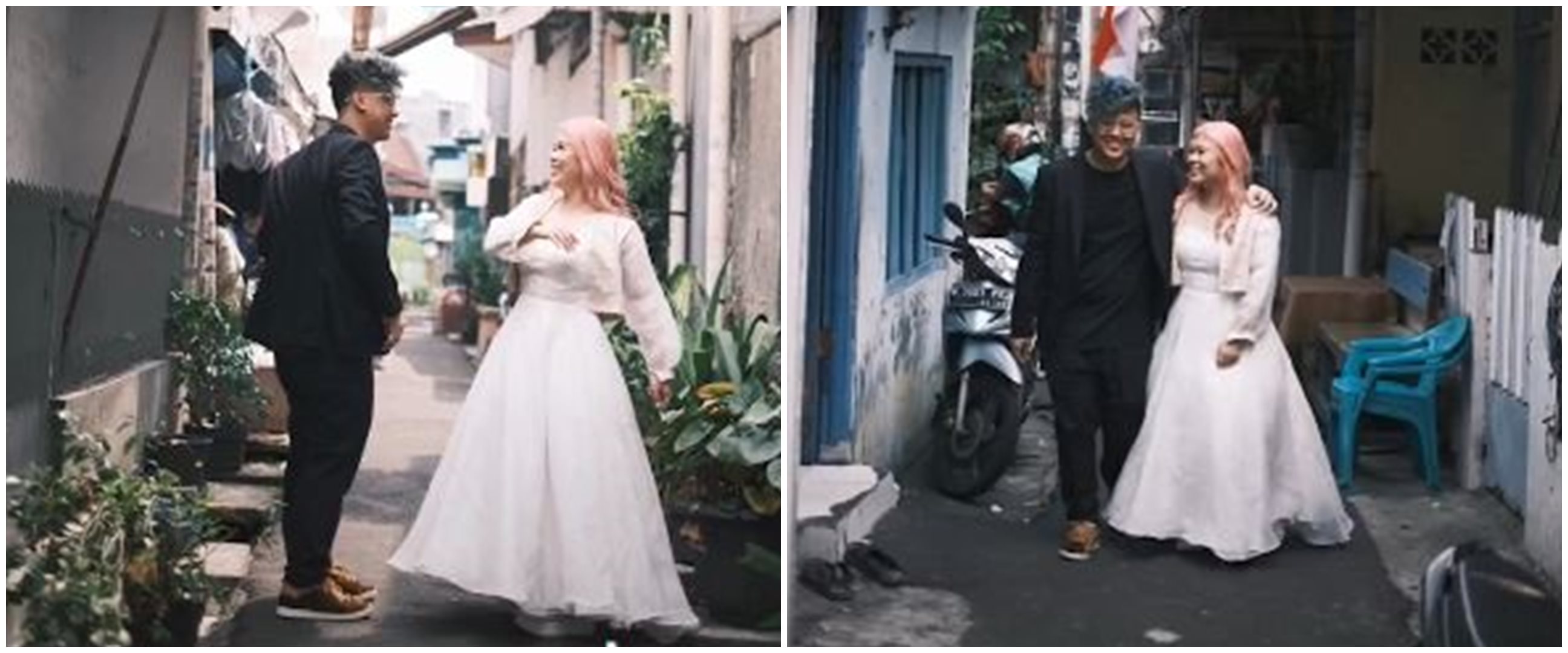 Viral video pasangan foto prewed di gang sempit, alasannya bikin haru